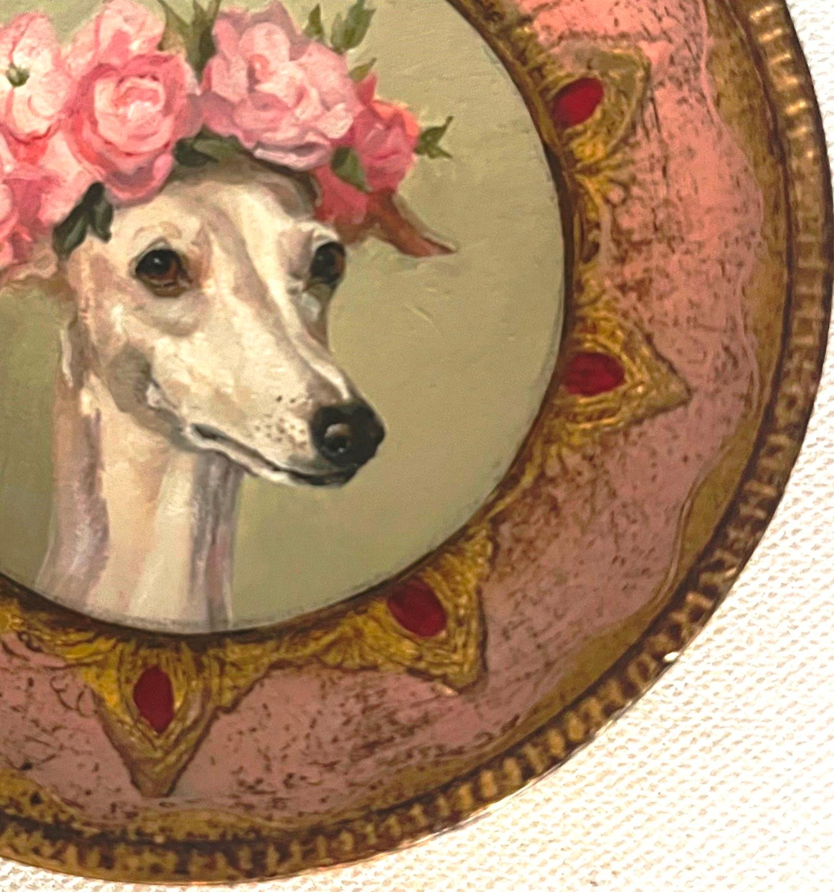 Valarie Wolf's miniature dog painting, 