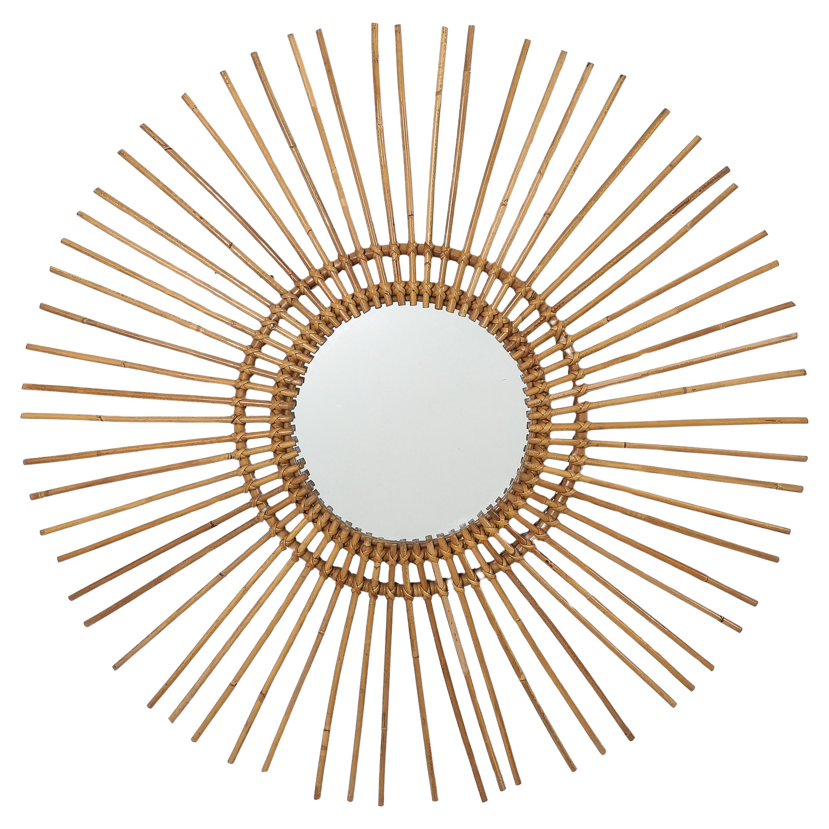 Valauris Ratan Mirror, France, 1960's