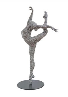 Escultura de acero inoxidable «Bailarina», arte figurativo moderno, 2010+