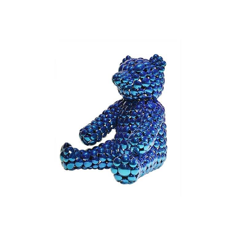 Valay Shende  Still-Life Sculpture - Blue Teddy Bear 