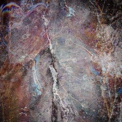 Cosmos III – Gedruckt auf Museumsglas, von Hand vergoldet mit Mond und Blattgold