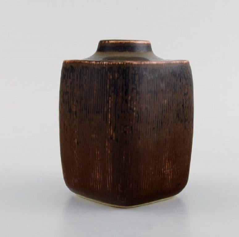 Scandinavian Modern Valdemar Pedersen for Bing & Grøndahl, Vase in Glazed Stoneware, 1960s