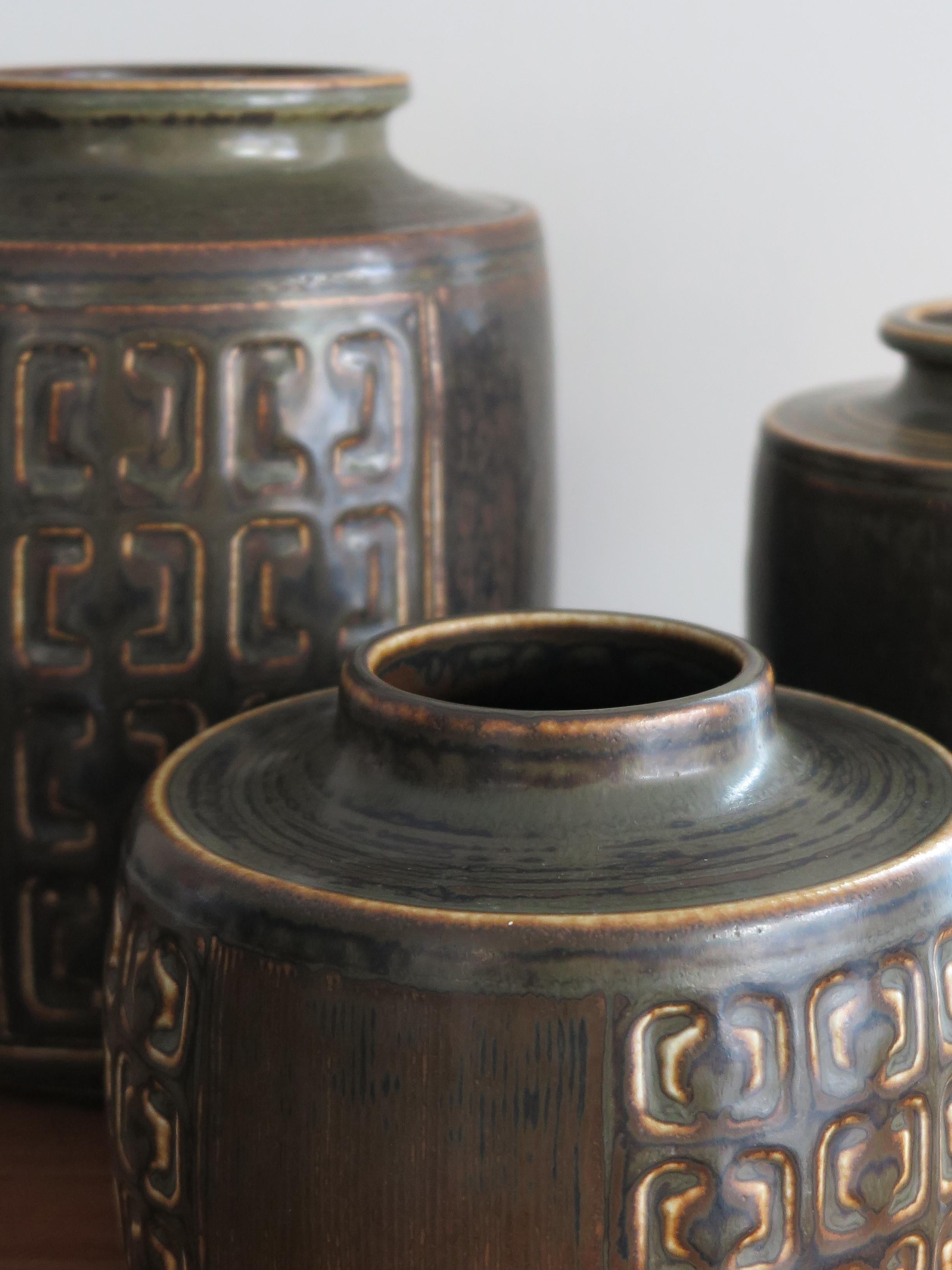 Valdemar Petersen per Bing & Grøndahl Set di vasi in ceramica scandinava, anni '60 In condizioni buone in vendita a Reggio Emilia, IT