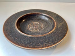 Valdemar Petersen Solfatara Schale aus glasiertem Steingut für Bing & Grndahl