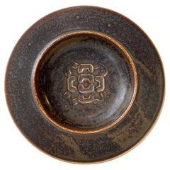 Valdemar Petersen Solfatara Glazed Stoneware Dish for Bing & Grøndahl