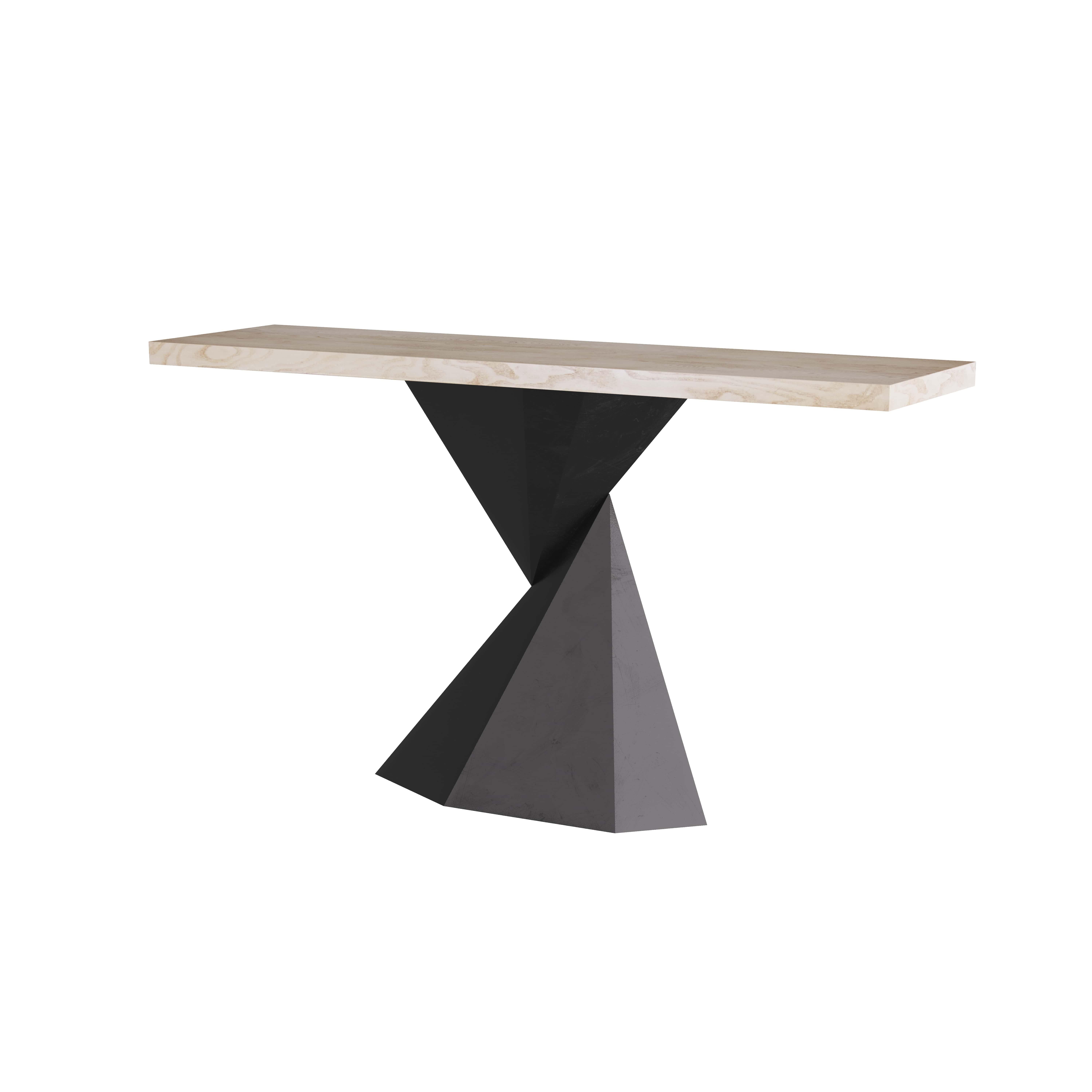 Valder Console FLI01 - Smoke, Wood, Iron In Good Condition For Sale In London, GB