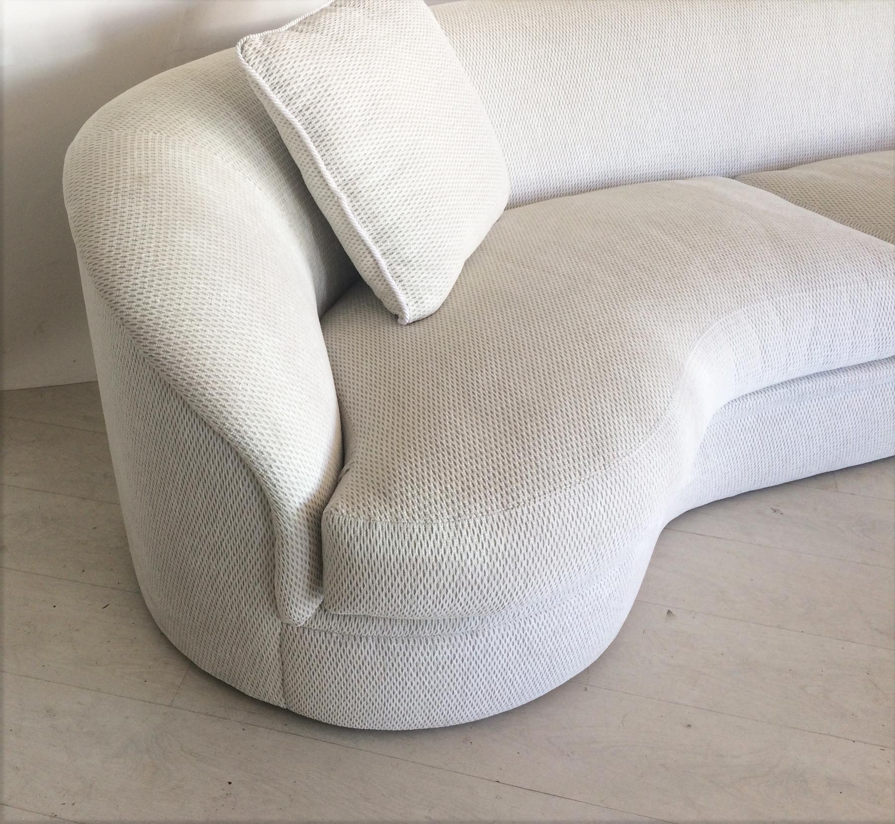 Mid-Century Modern Valdimir Kagan Biomorphic Curved Sofa for Directional