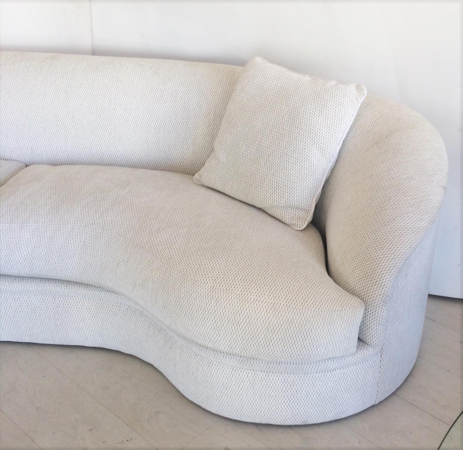American Valdimir Kagan Biomorphic Curved Sofa for Directional