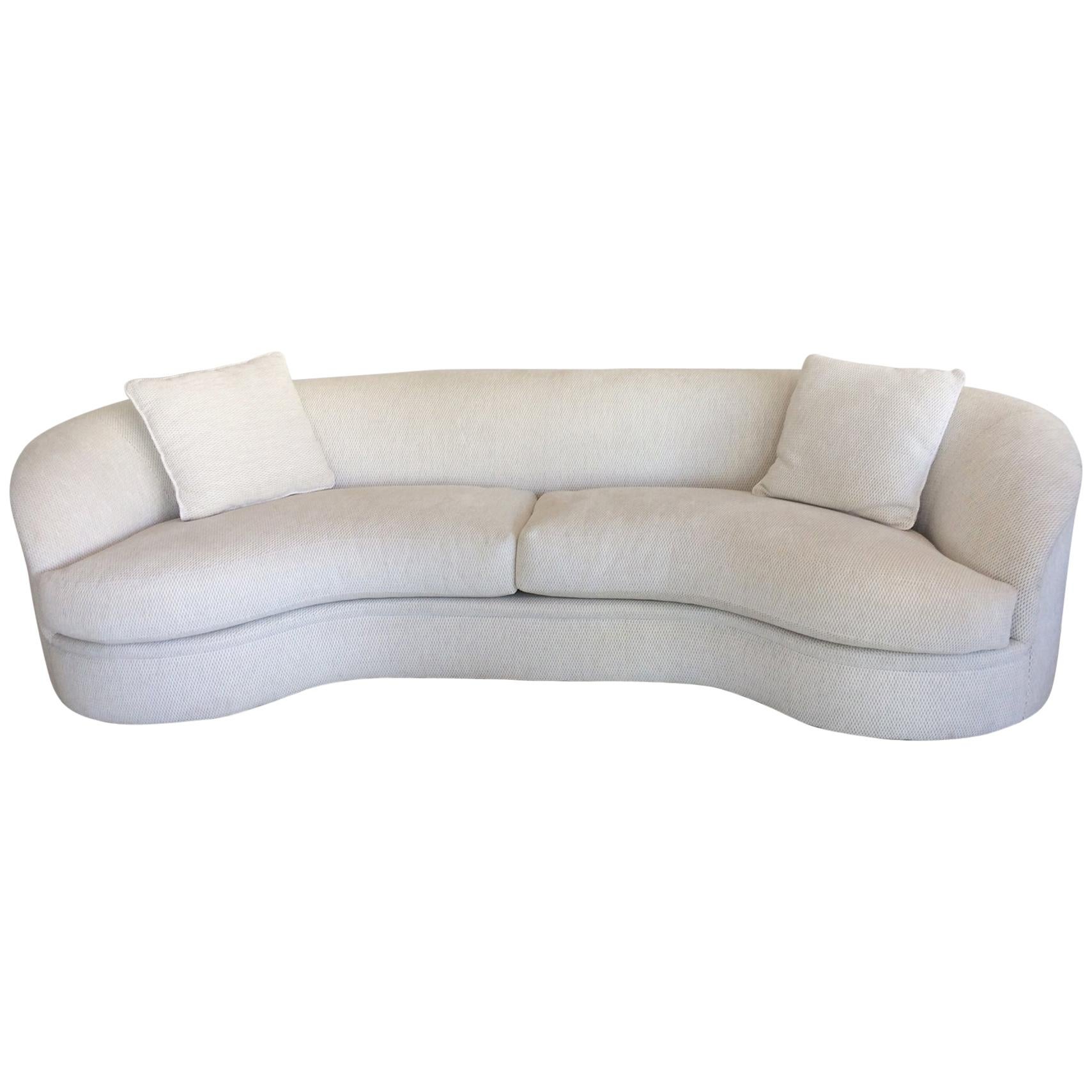 Valdimir Kagan Biomorphic Curved Sofa for Directional