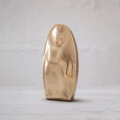 Valdivia Virgin Sculpture in Polished Cast Bronze by Estudio Andean