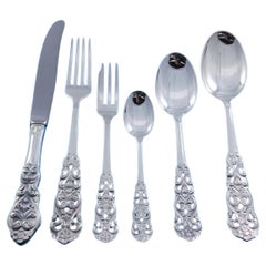 Used Valdres by Marthinsen Norway 830 Silver Flatware Set Service 56 pieces Luncheon