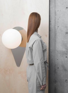 Vale Contemporary Sculptural Large Mirror Glass Globe Sconce Wall Light