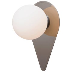Vale Contemporary Sculptural Large Mirror Glass Globe Sconce Wall Light