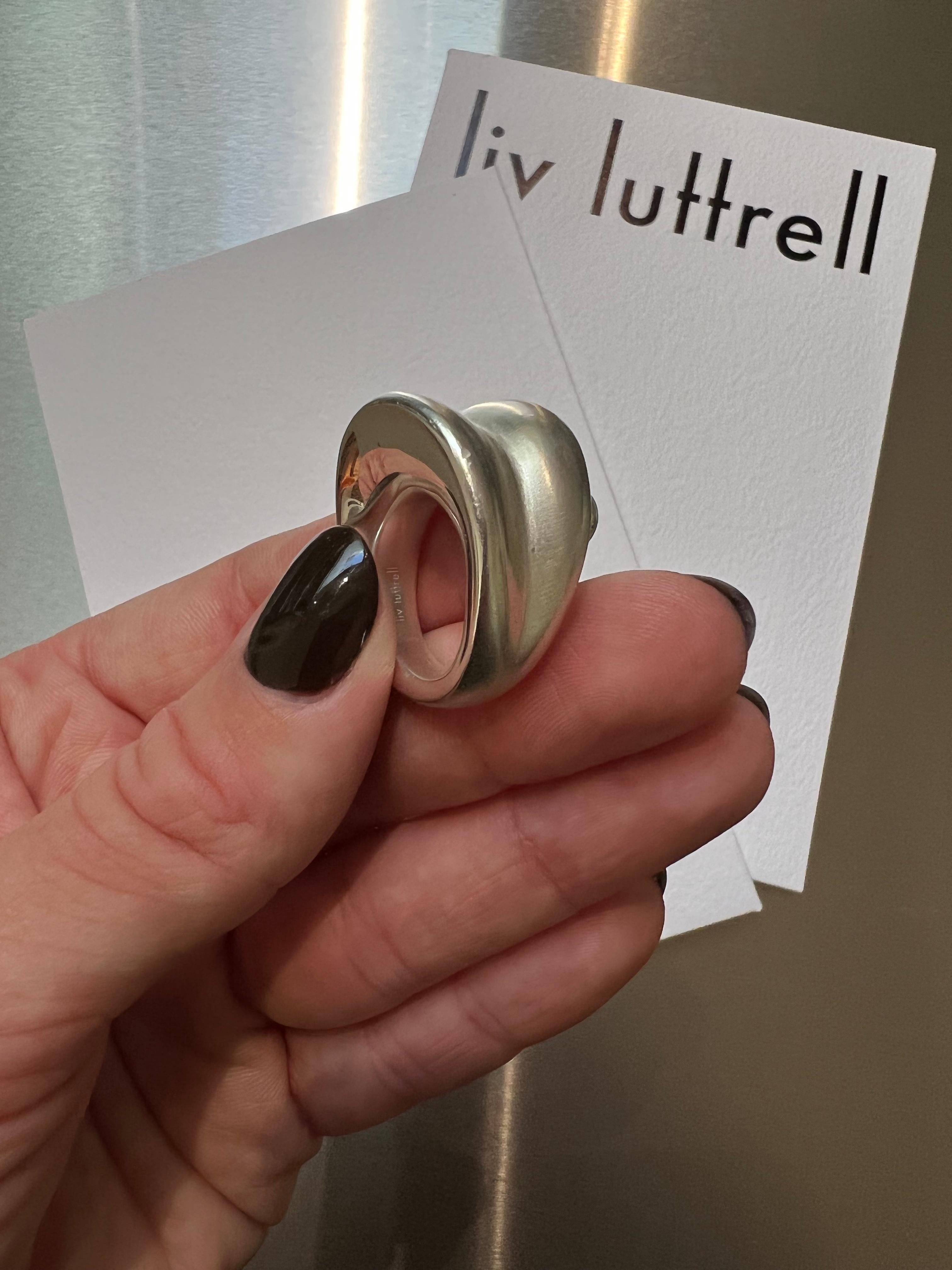 Contemporary  VALE RING Limited edition design in silver by Liv Luttrell For Sale
