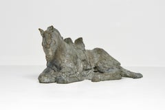 Midi en Mongolie - Sculpture de cheval en bronze de Valem