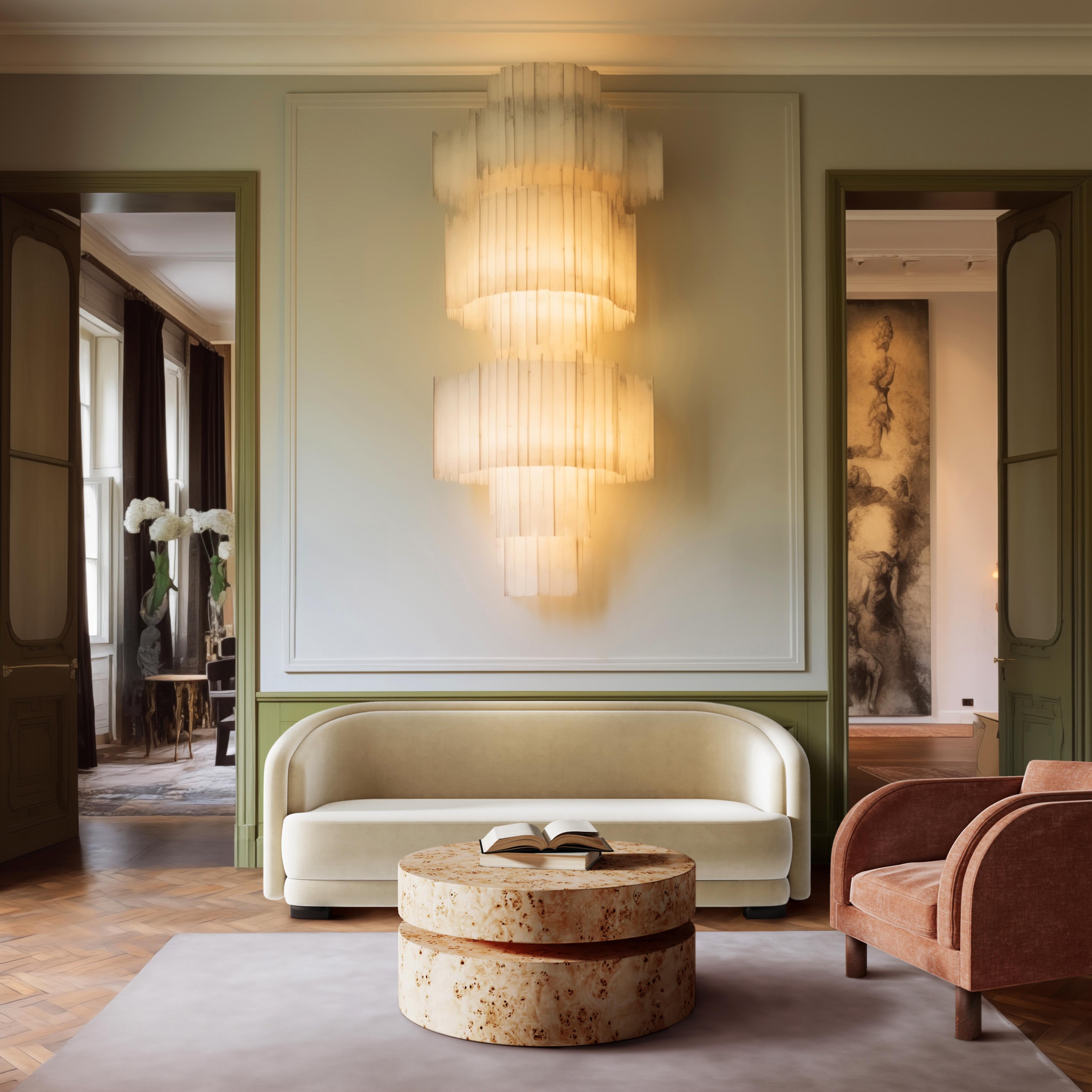 Fabric Valence Sofa in Luxe Berbers/ Bouclés by Christiane Lemieux For Sale