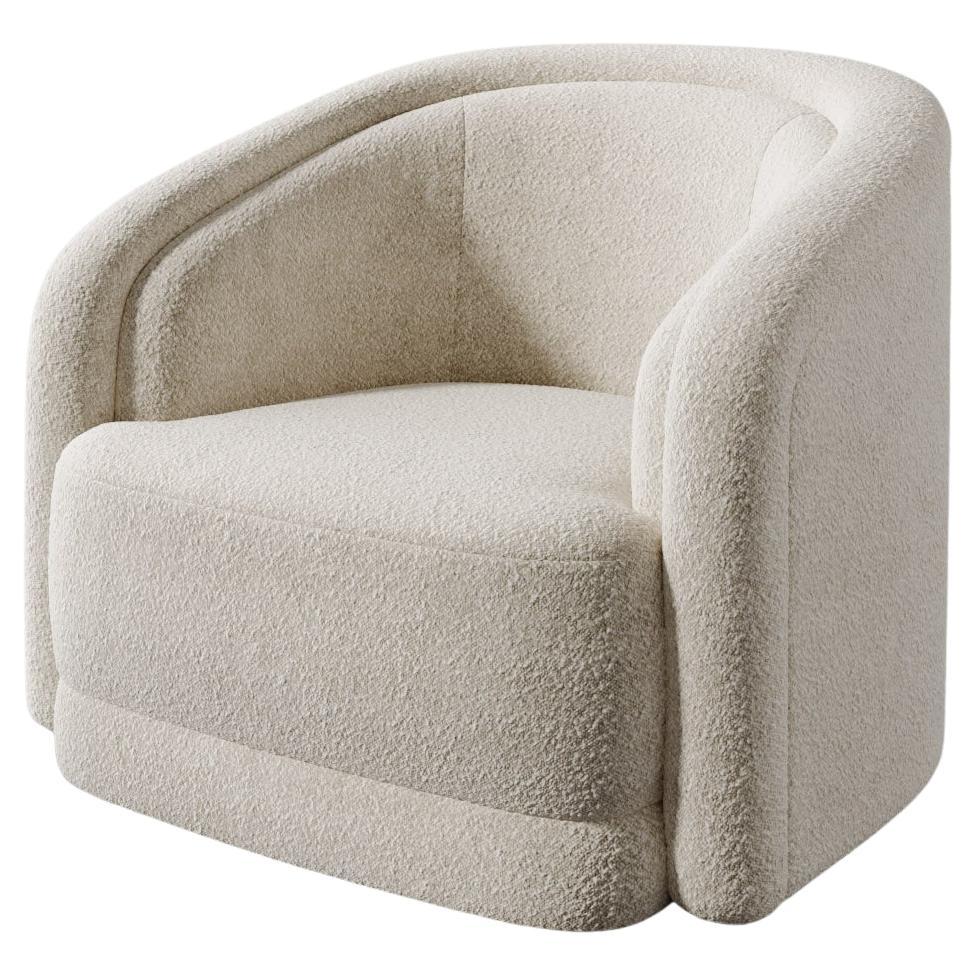 Valence Swivel Chair in Luxe Berbers/ Bouclés by Christiane Lemieux