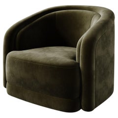 Chaise pivotante Valence en velours Performance  par Christiane Lemieux