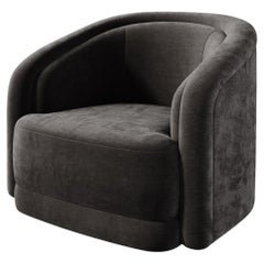 Valence Swivel Chair in plush velvets by Christiane Lemieux