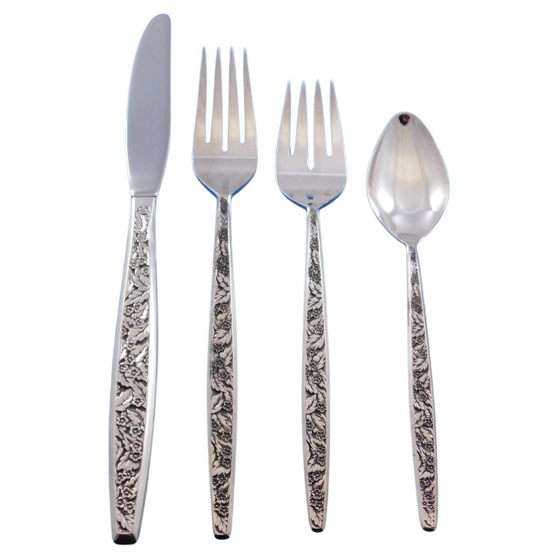 Valencia by International Sterling Silver Flatware Set for 12 Service 48 Pieces For Sale