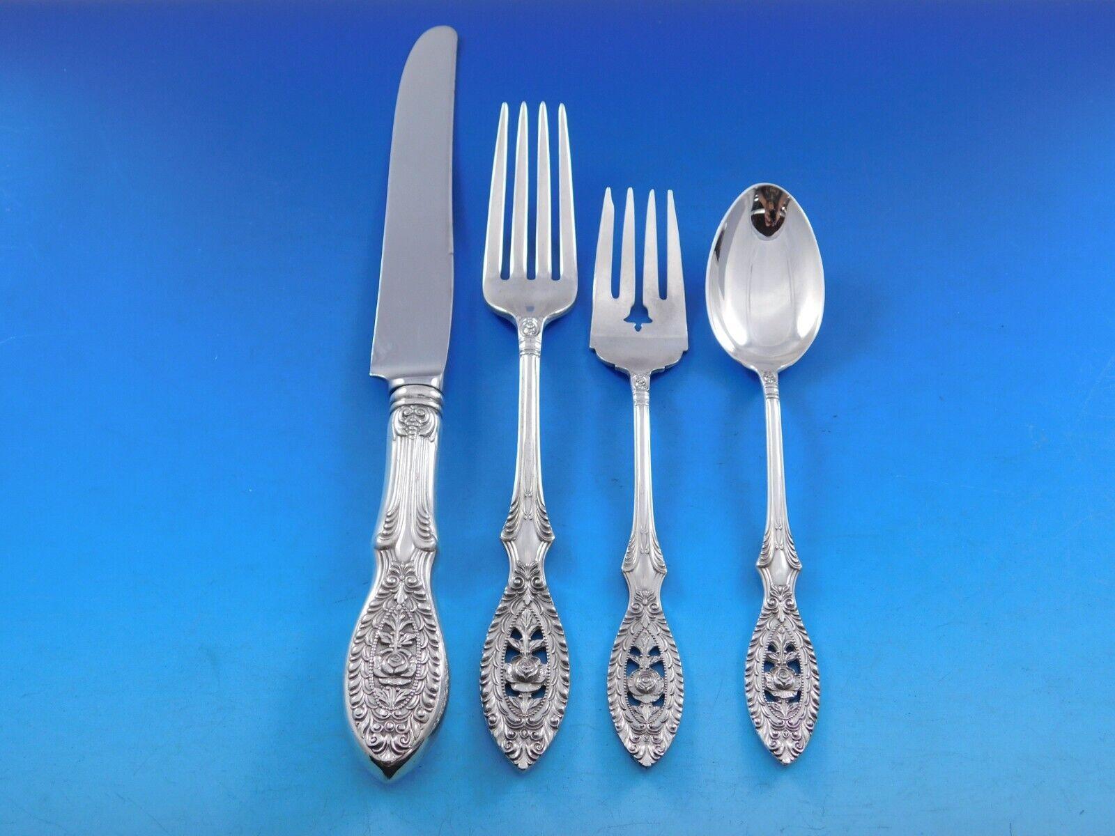 Valenciennes by Manchester Servizio di posate in argento Sterling 8 Set 62 pezzi Cena In condizioni ottime in vendita a Big Bend, WI
