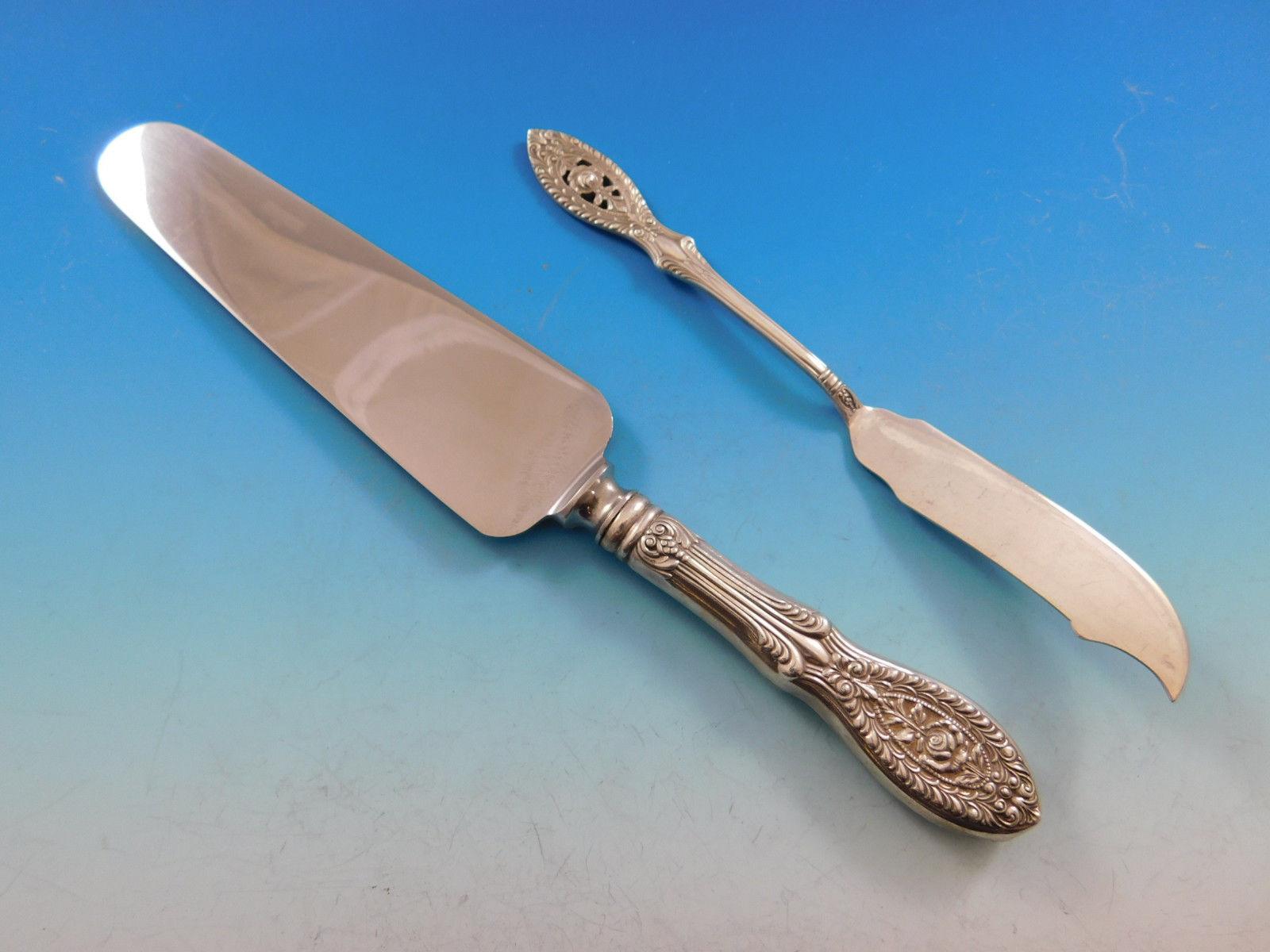 Valenciennes by Manchester Sterling Silver Flatware Set Service 109 Pcs Dinner 6