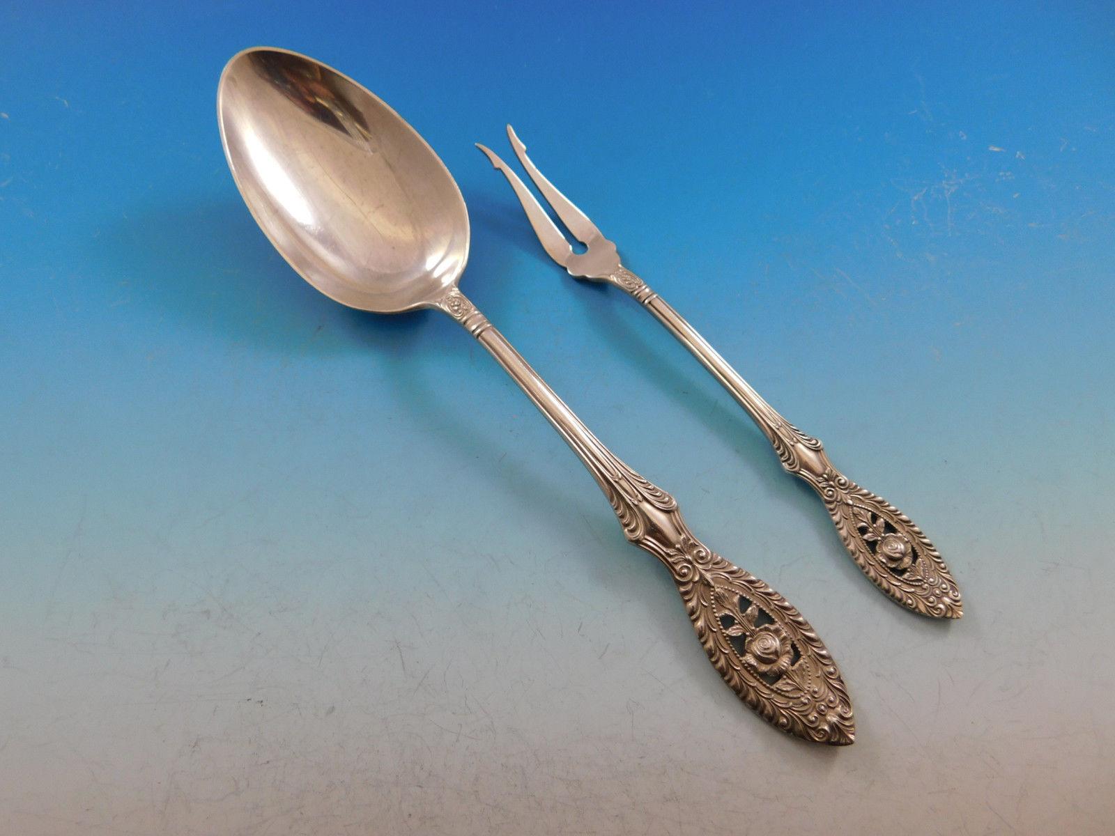 Valenciennes by Manchester Sterling Silver Flatware Set Service 109 Pcs Dinner 2
