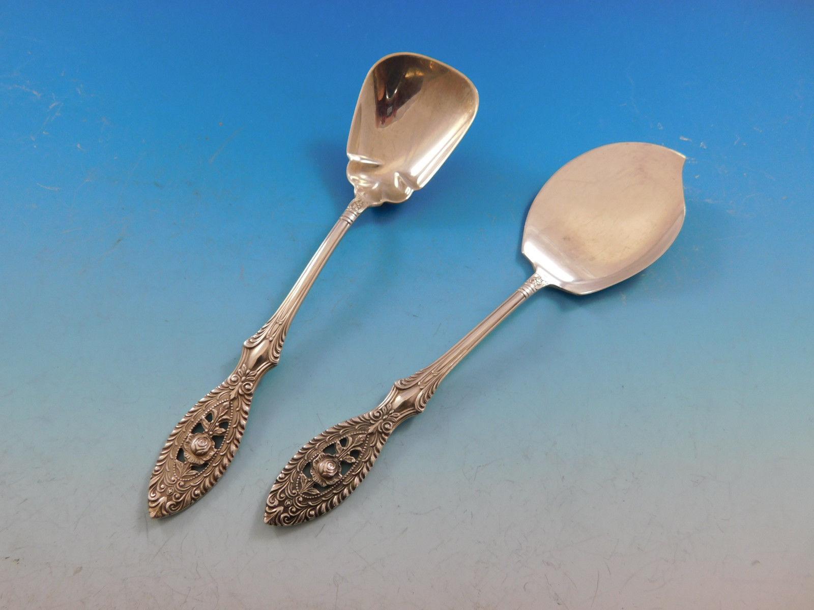 Valenciennes by Manchester Sterling Silver Flatware Set Service 109 Pcs Dinner 4