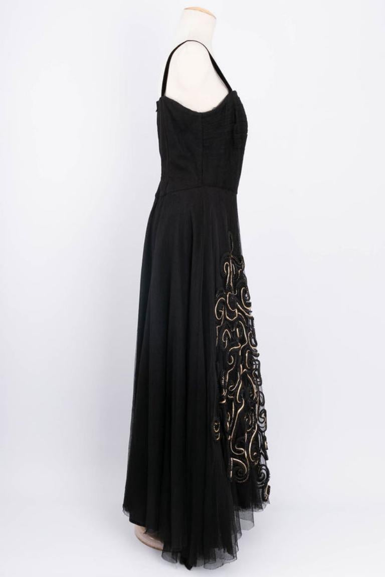 Valens Haute Couture Schwarzes Kleid Damen im Angebot