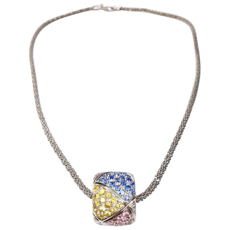 Valente Clash Collection Carat Multi Sapphires 18k Gold