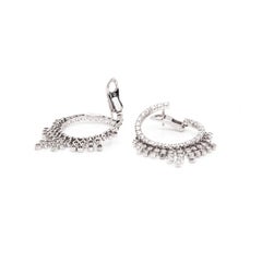 Pendientes de aro de araña Valente Milano de oro blanco de 18 ct y diamantes