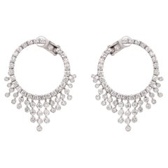 Valente Milano 18ct White Gold and Diamond Chandelier Hoop Earrings