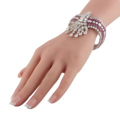 Valente Milano 18K White Gold 24.49ct Diamond and Ruby Bracelet VM13-042026