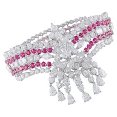 Valente Milano 18K White Gold 24.49ct Diamond and Ruby Bracelet VM13-042026