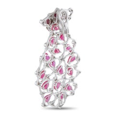 Valente Milano 18K White Gold 4.65ct Diamond and Ruby Earrings VM12-042026
