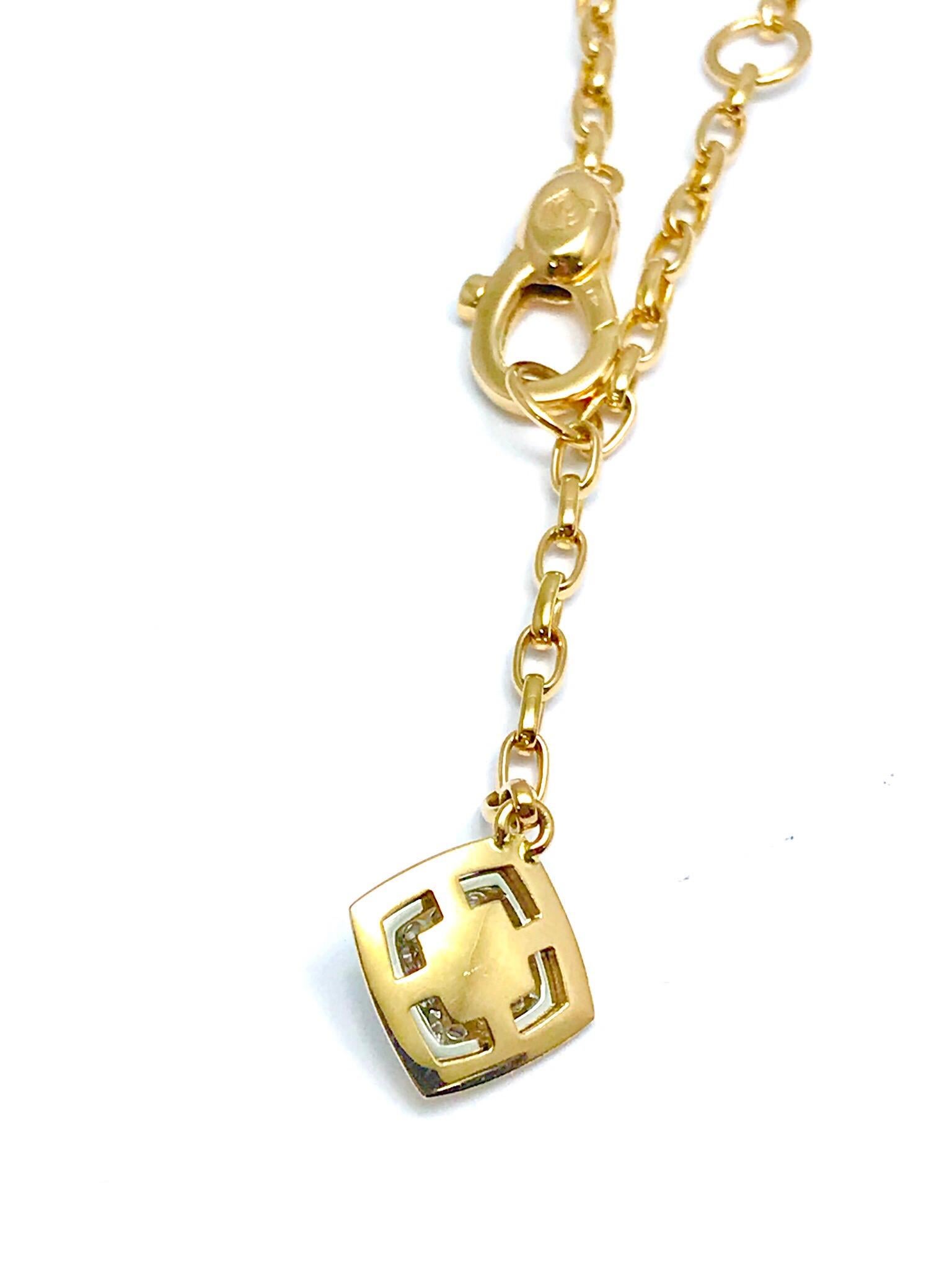Valente Milano Rubelite Tourmaline and Pave Diamond Rose Gold Necklace 3