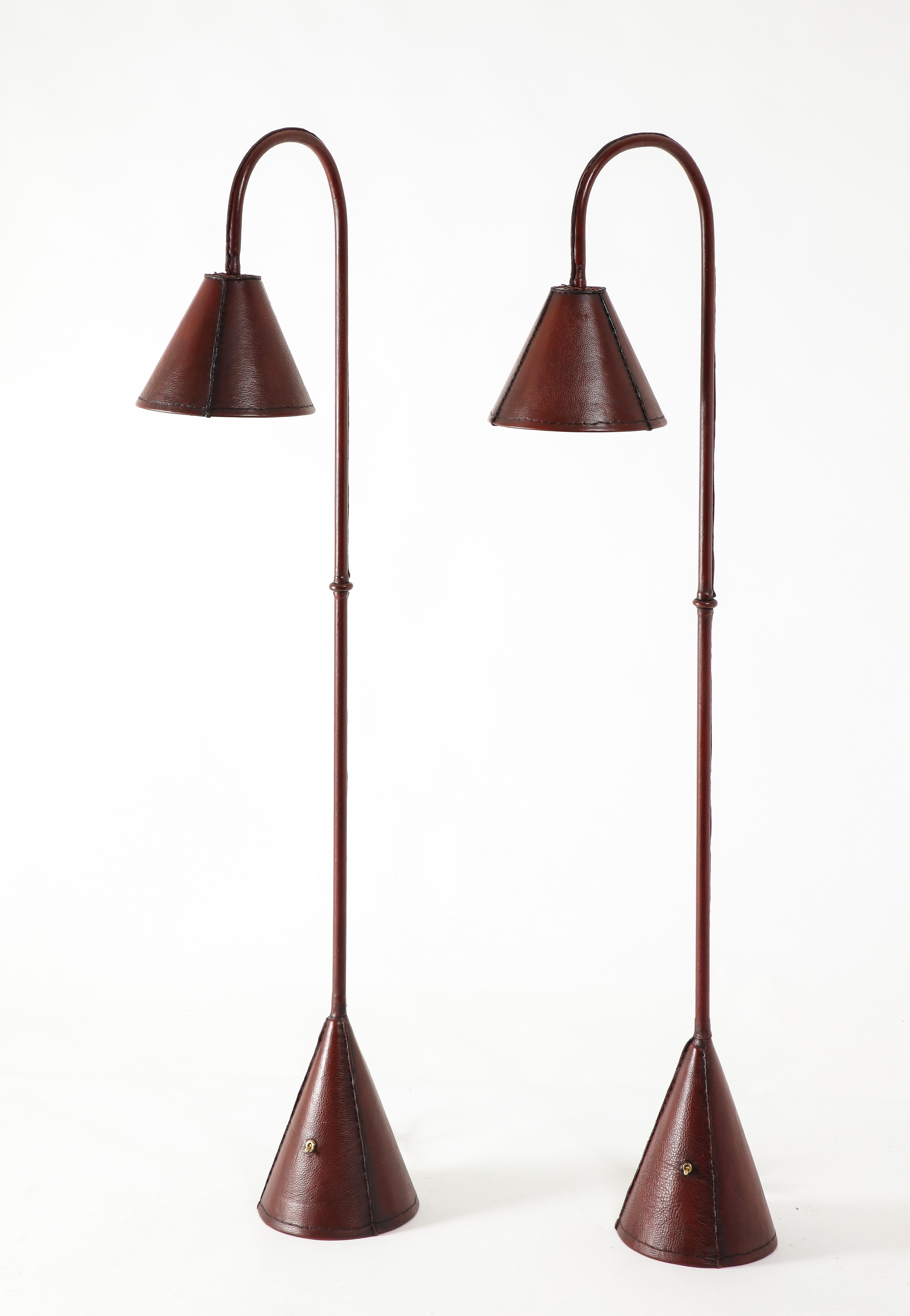 Valenti / Adnet Reading Floor Lamps, France 1950's For Sale 6