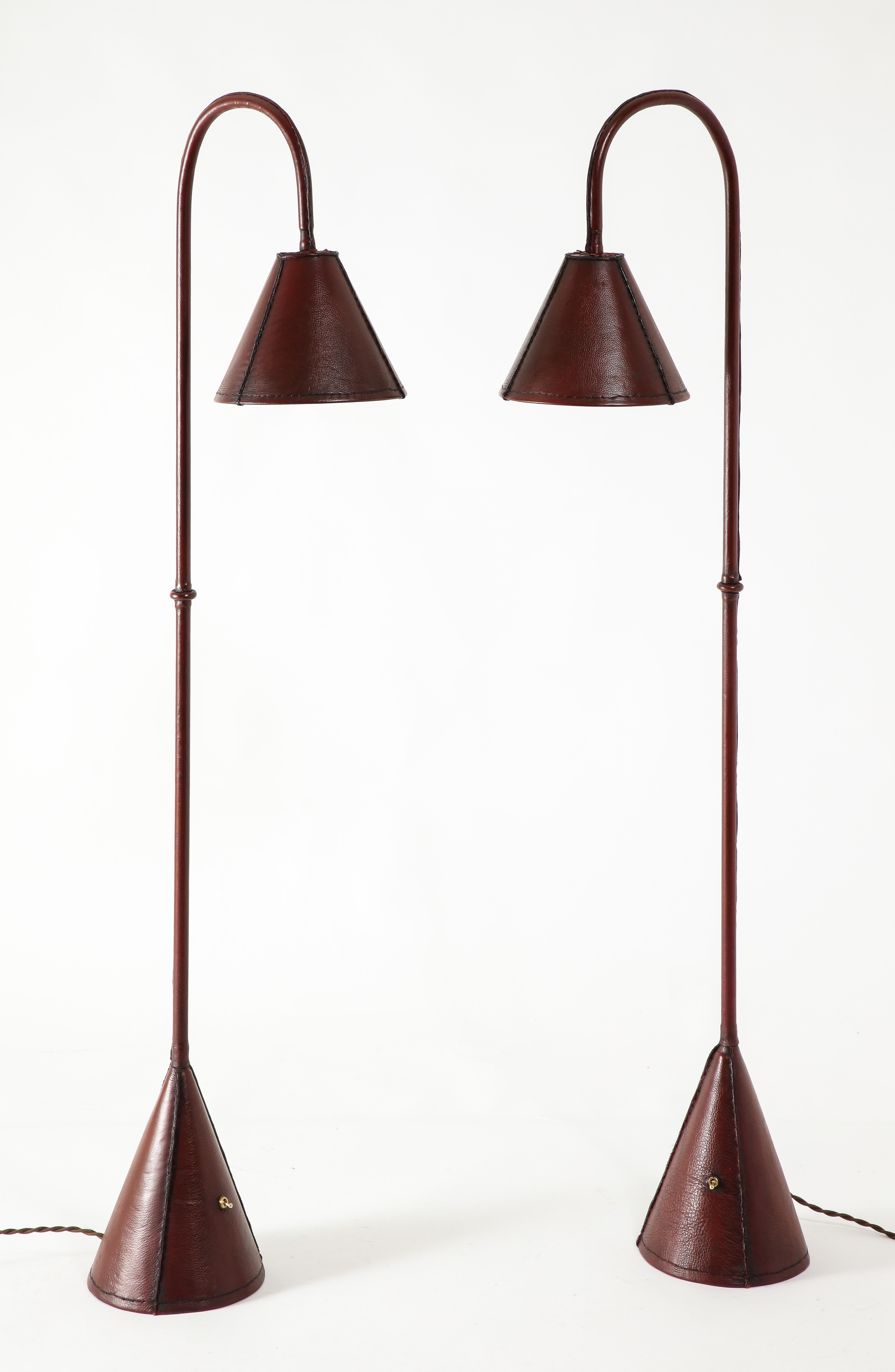 Valenti / Adnet Reading Floor Lamps, France 1950's For Sale 2