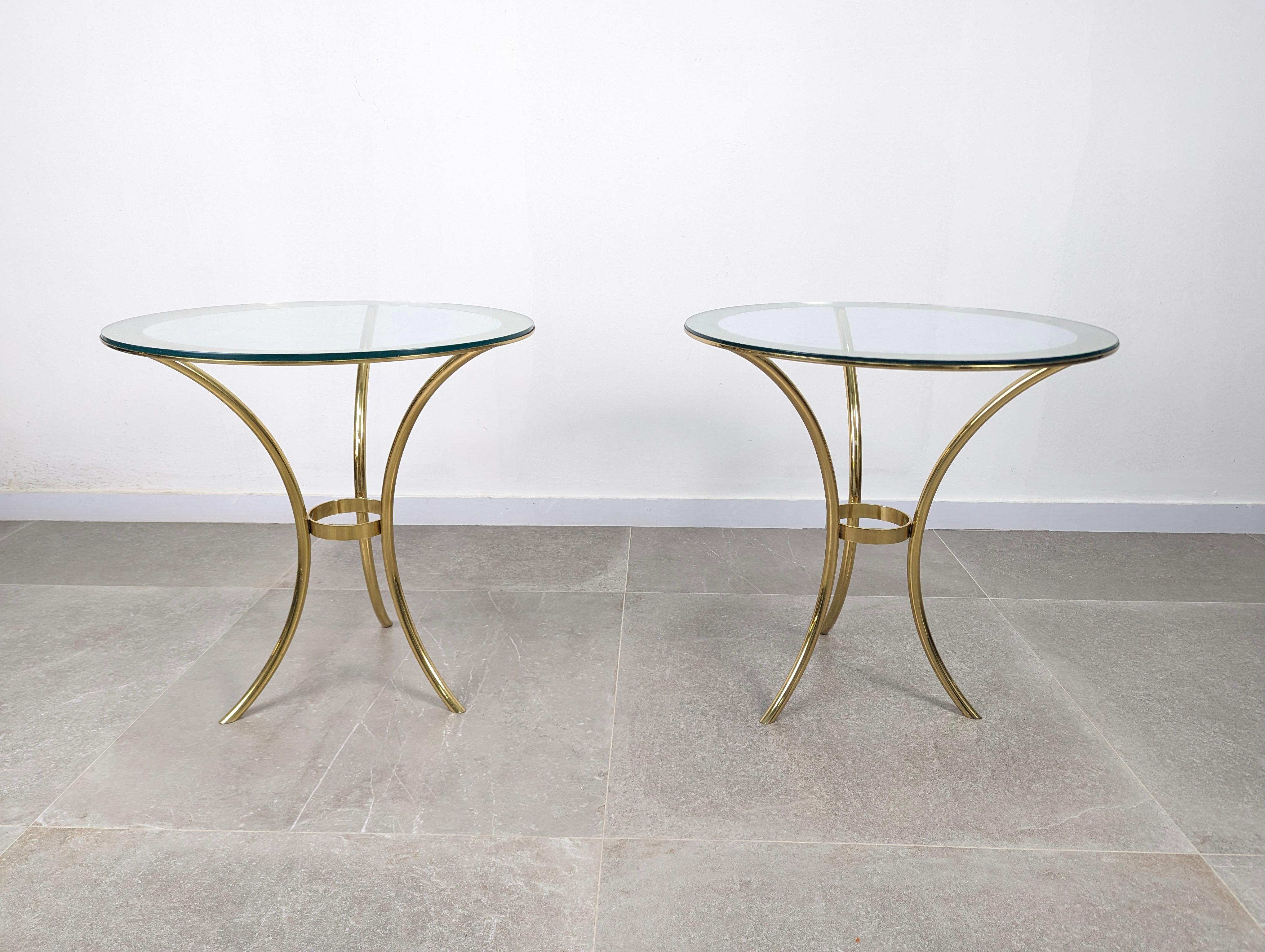 Late 20th Century Valenti brass Side Table 1970s For Sale