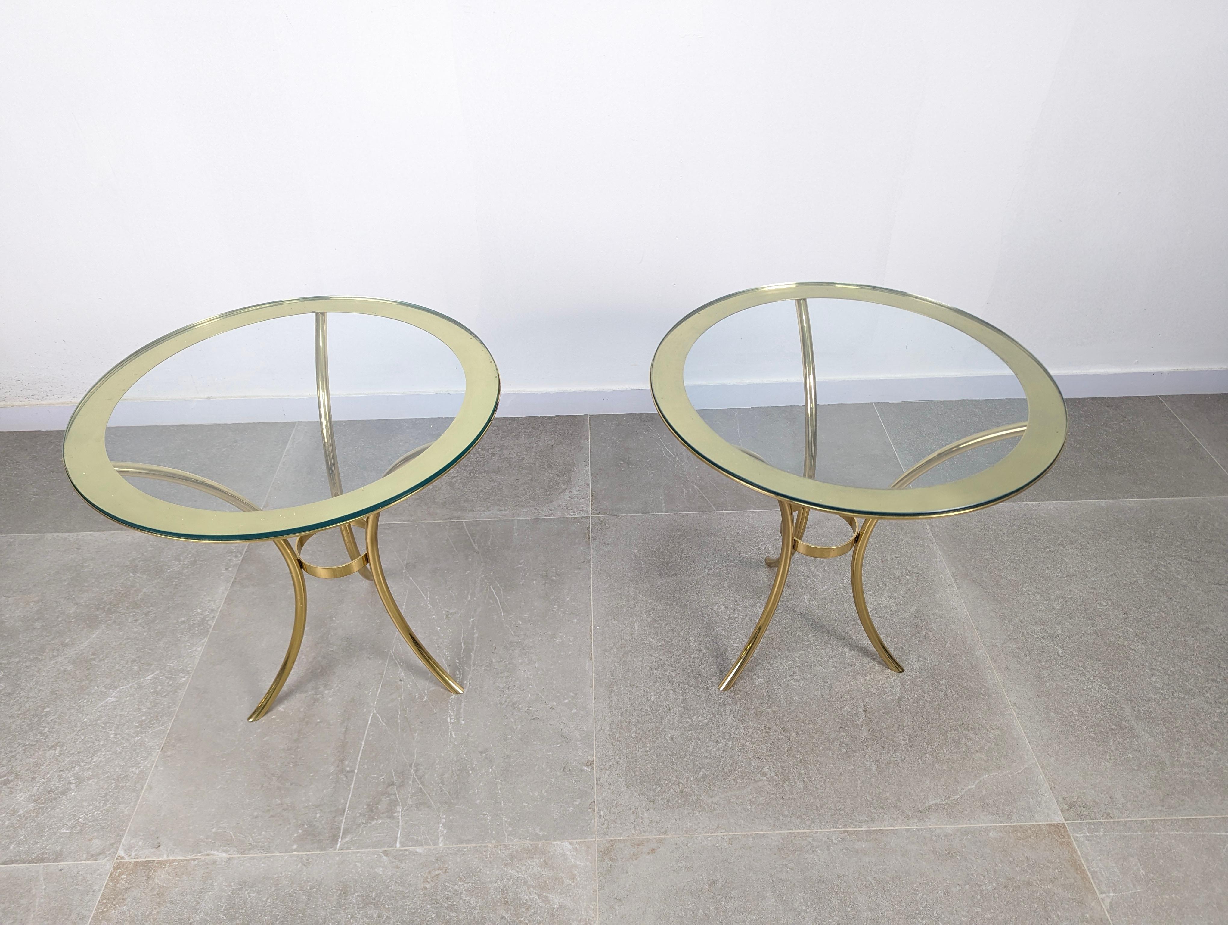 Valenti brass Side Table 1970s For Sale 2