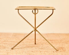 Valenti, coffee table, golden brass, circa 1970, Spain.