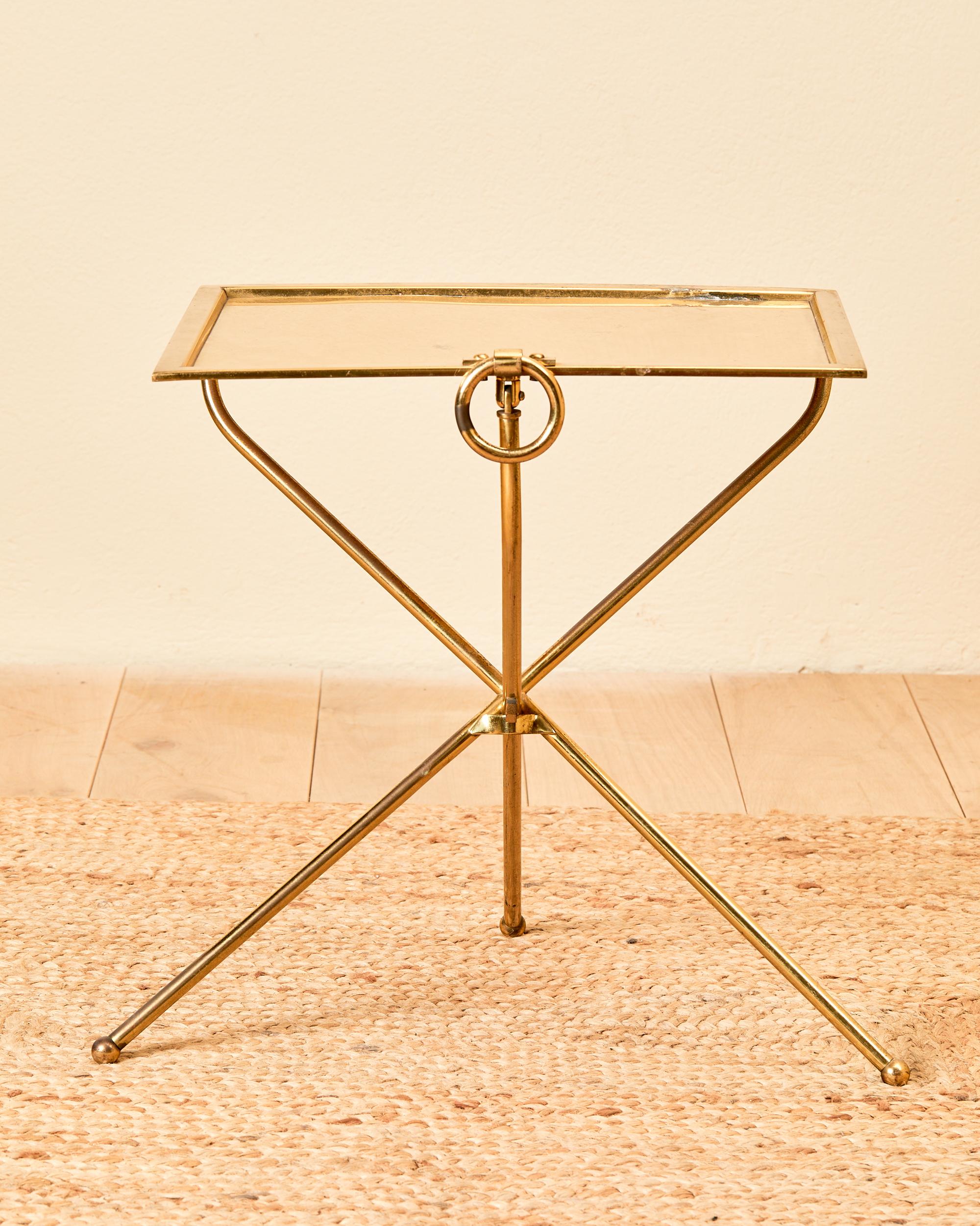 Modern Valenti, coffee table, golden brass, circa 1970, Spain. For Sale