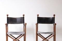 Valenti elegant pair of turned wood folding chairs