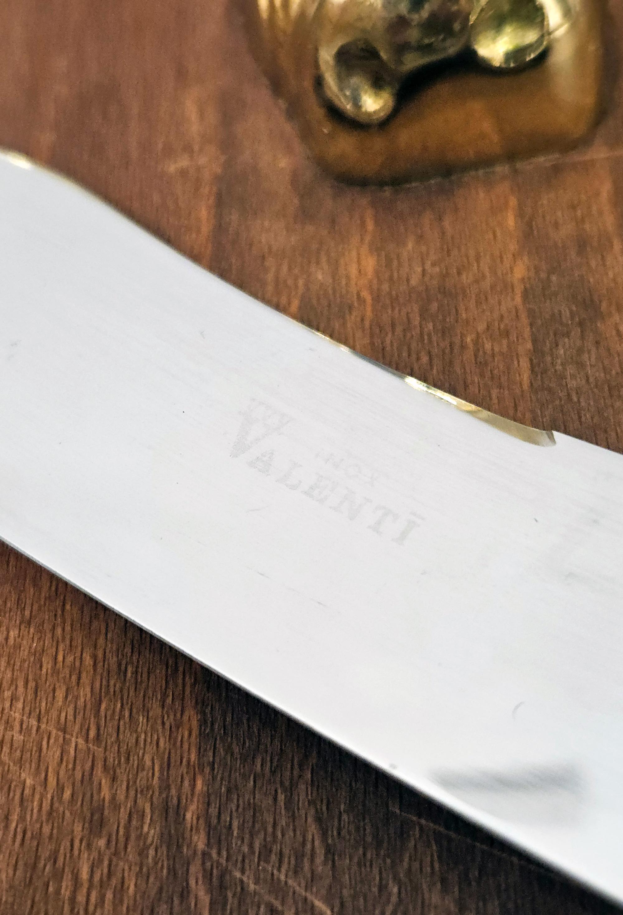 Valenti Gold Plated Wild Boar / Pig Mid Century Carving Set, Spain, c. 1970 For Sale 4