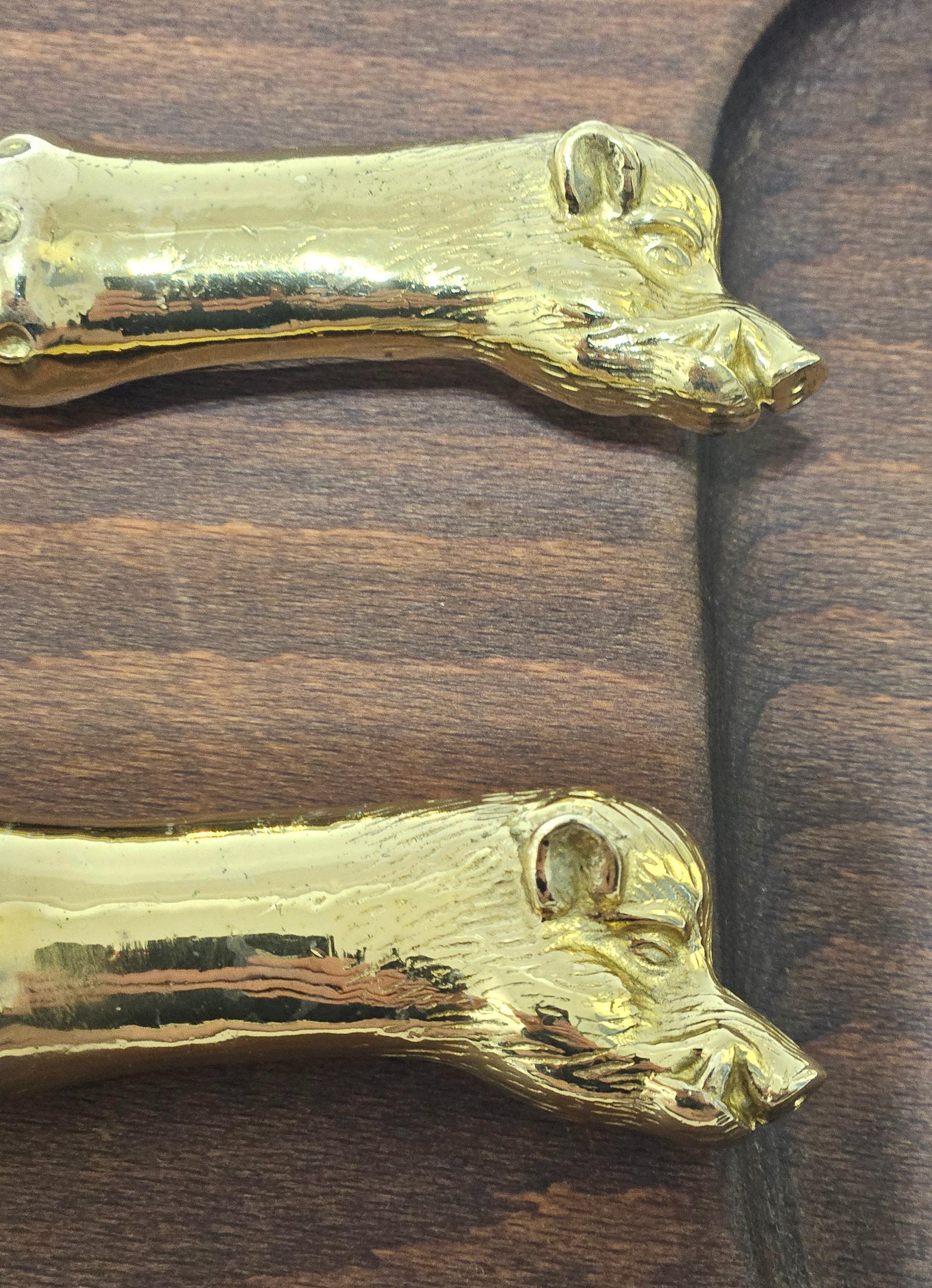 Valenti Gold Plated Wild Boar / Pig Mid Century Carving Set, Spain, c. 1970 For Sale 1