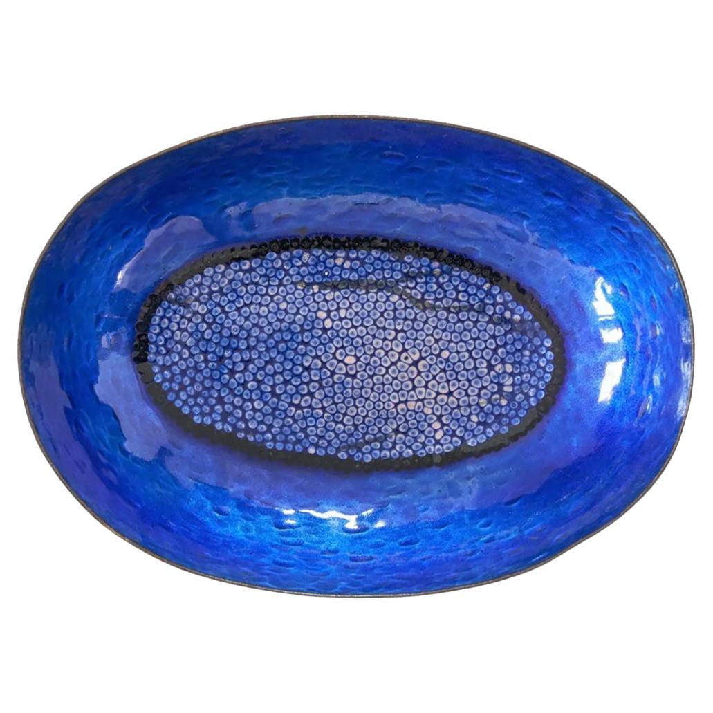 Valenti Hand-Hammered and Enameled Bowl, Italy, 1960s For Sale