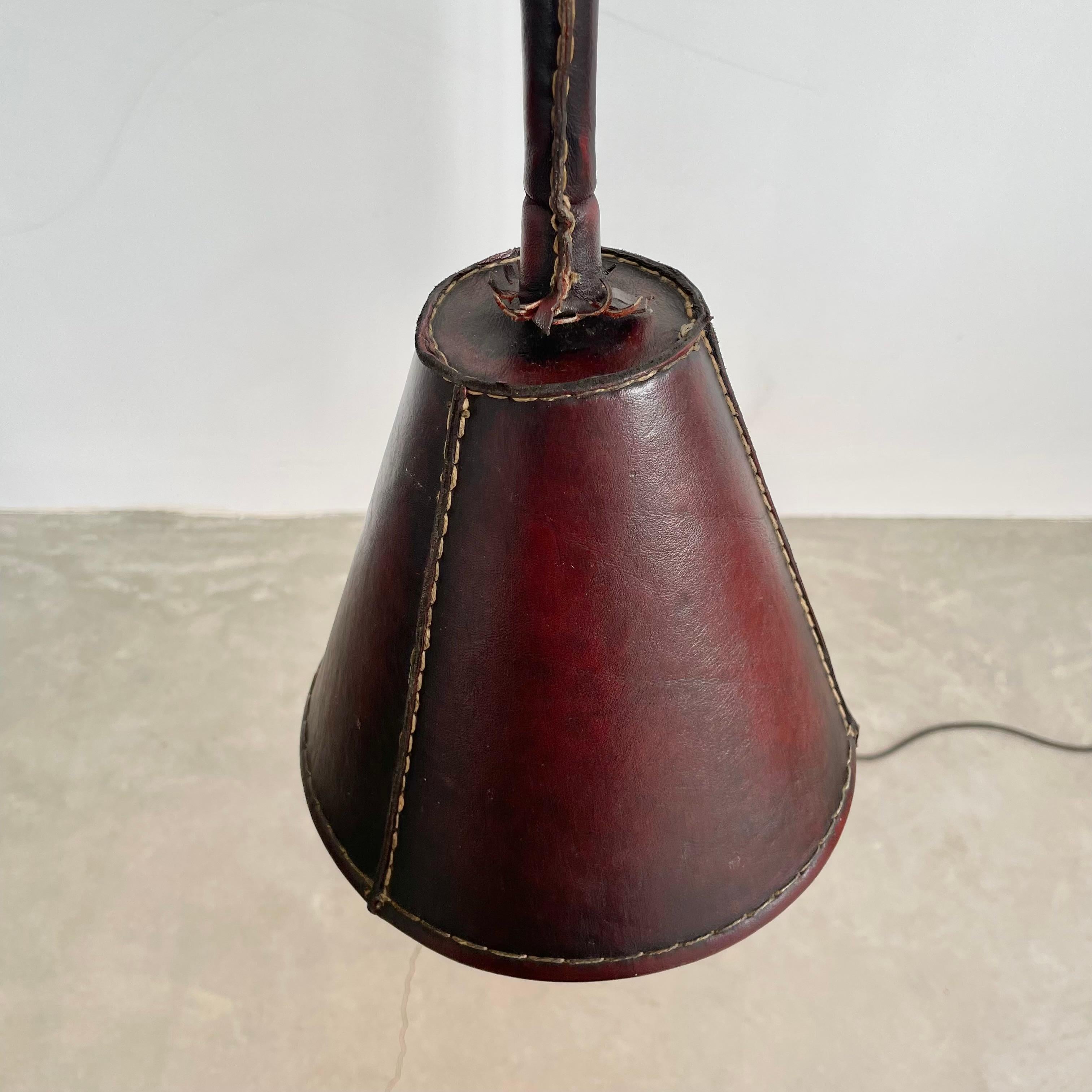 Valenti Leather Floor Lamp, 1970s Spain 3