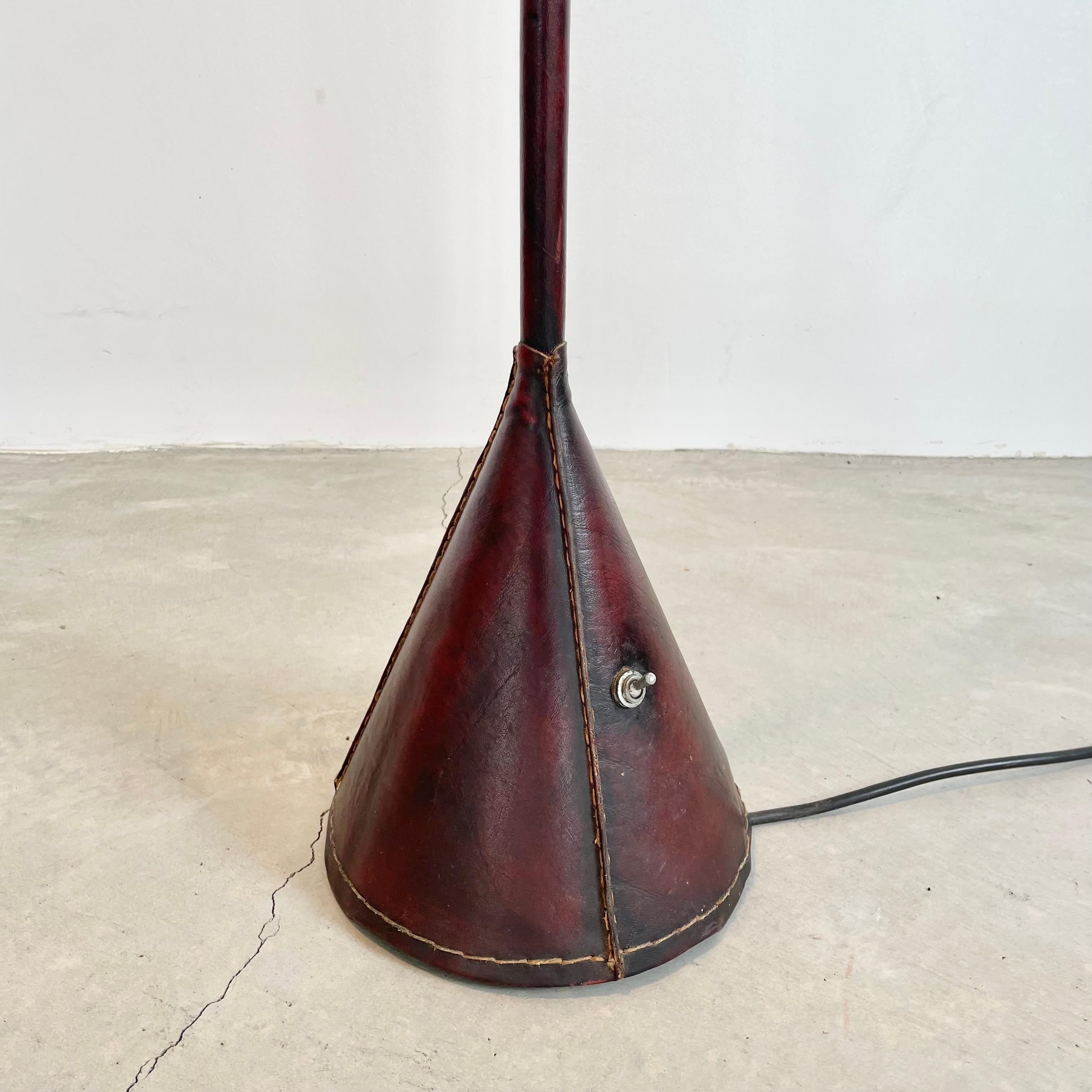 Valenti Leather Floor Lamp, 1970s Spain 6