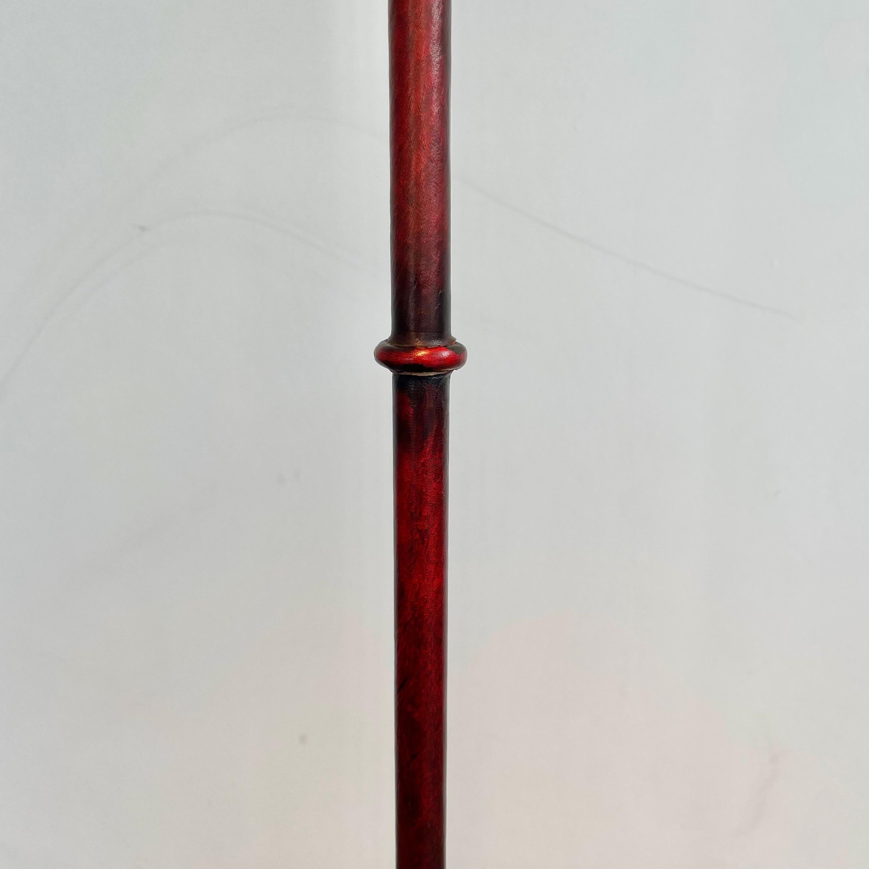 Valenti Leather Floor Lamp, 1970s Spain 11