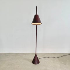 Lampadaire en cuir Valenti, Espagne, années 1970